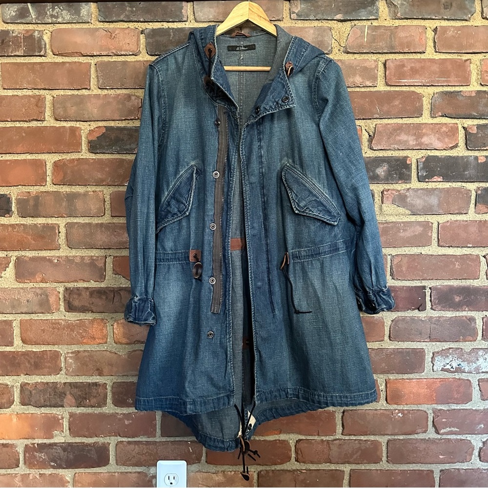 Denim Jacket × Japanese Brand × Streetwear Oversized Fishtail Parka -42 Chest
